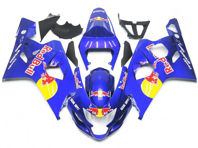 Aftermarket 2004-2005 Vibrant Blue Red Bull Style Suzuki GSXR 600-750 Motorcycle Fairings Aftermarket 2004-2005 Vibrant Blue Red Bull Style Suzuki GSXR 600-750 Motorcycle Fairings