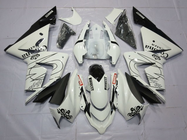 Aftermarket 2004-2005 White Corona Kawasaki ZX10R Motorcycle Fairings Aftermarket 2004-2005 White Corona Kawasaki ZX10R Motorcycle Fairings