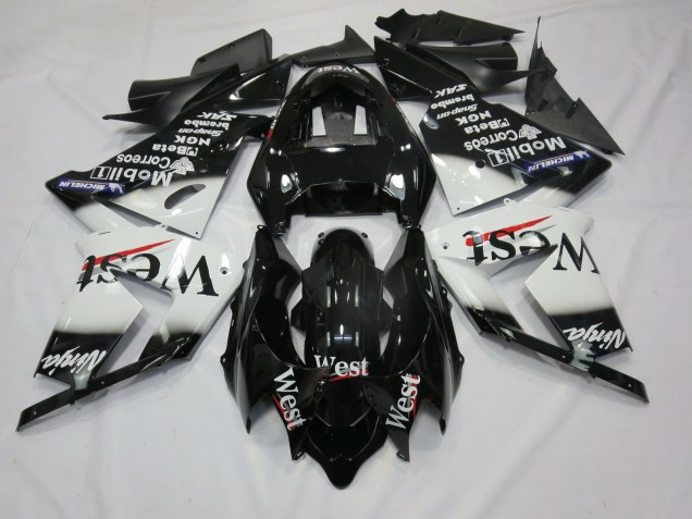 Aftermarket 2004-2005 White West Kawasaki ZX10R Motorcycle Fairings Aftermarket 2004-2005 White West Kawasaki ZX10R Motorcycle Fairings