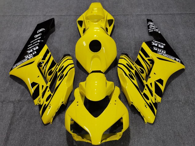 Aftermarket 2004-2005 Yellow Black Flame Honda CBR1000RR Motorcycle Fairings Aftermarket 2004-2005 Yellow Black Flame Honda CBR1000RR Motorcycle Fairings