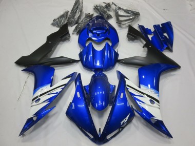 Aftermarket 2004-2006 Black Blue and White Yamaha R1 Motorcycle Fairings