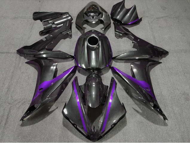 Aftermarket 2004-2006 Carbon Style w Purple Yamaha R1 Motorcycle Fairings Aftermarket 2004-2006 Carbon Style w Purple Yamaha R1 Motorcycle Fairings