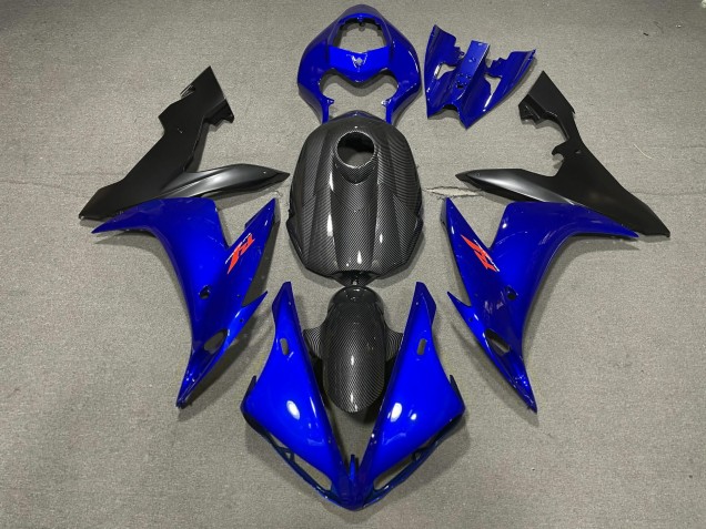 Aftermarket 2004-2006 Gloss Blue and Carbon Style Yamaha R1 Motorcycle Fairings Aftermarket 2004-2006 Gloss Blue and Carbon Style Yamaha R1 Motorcycle Fairings