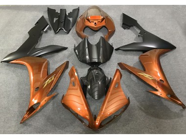 Aftermarket 2004-2006 Gloss Orange and Carbon Style Yamaha R1 Motorcycle Fairings