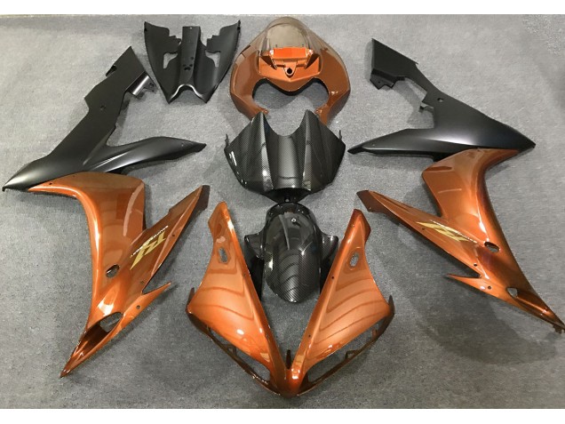 Aftermarket 2004-2006 Gloss Orange and Carbon Style Yamaha R1 Motorcycle Fairings Aftermarket 2004-2006 Gloss Orange and Carbon Style Yamaha R1 Motorcycle Fairings