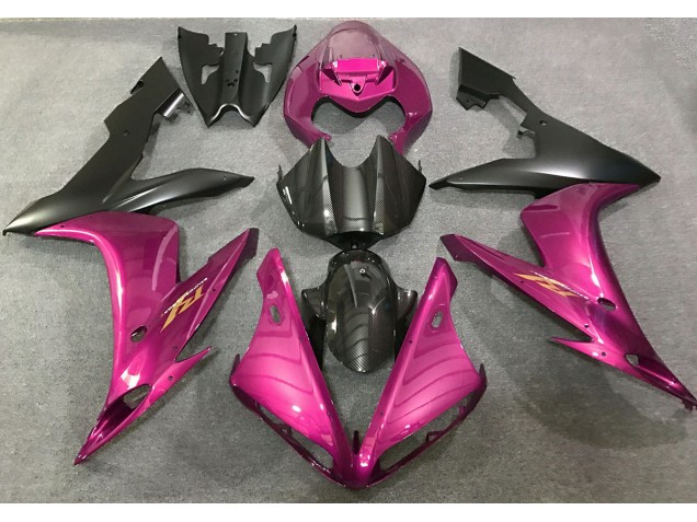 Aftermarket 2004-2006 Hot Pink and Carbon Style Yamaha R1 Motorcycle Fairings Aftermarket 2004-2006 Hot Pink and Carbon Style Yamaha R1 Motorcycle Fairings
