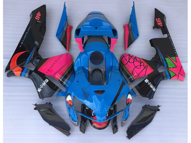 Aftermarket 2005-2006 Blue Shark & Pink Honda CBR600RR Motorcycle Fairings Aftermarket 2005-2006 Blue Shark & Pink Honda CBR600RR Motorcycle Fairings