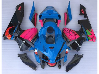 Aftermarket 2005-2006 Blue Shark & Pink Honda CBR600RR Fairings