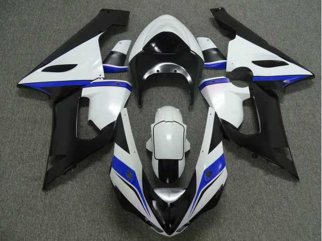Aftermarket 2005-2006 Blue white and Black Kawasaki ZX6R Motorcycle Fairings Aftermarket 2005-2006 Blue white and Black Kawasaki ZX6R Motorcycle Fairings