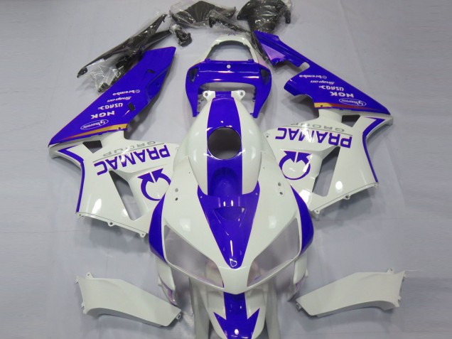 Aftermarket 2005-2006 Blue and White Custom Honda CBR600RR Motorcycle Fairings Aftermarket 2005-2006 Blue and White Custom Honda CBR600RR Motorcycle Fairings