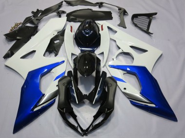 Aftermarket 2005-2006 Blue and White Suzuki GSXR 1000 Motorcycle Fairings