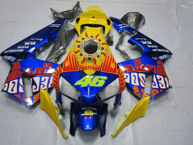 Aftermarket 2005-2006 Custom Blue Rossi Honda CBR600RR Motorcycle Fairings Aftermarket 2005-2006 Custom Blue Rossi Honda CBR600RR Motorcycle Fairings