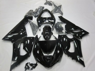Aftermarket 2005-2006 Gloss Black Kawasaki ZX6R Motorcycle Fairings