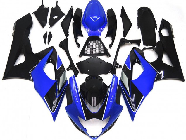 Aftermarket 2005-2006 Gloss Blue and Black with red Suzuki GSXR 1000 Motorcycle Fairings
