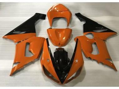 Aftermarket 2005-2006 Gloss Orange & Black Kawasaki ZX6R Motorcycle Fairings