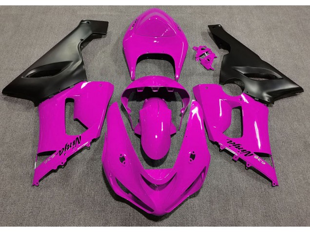 Aftermarket 2005-2006 Gloss Pink Kawasaki ZX6R Motorcycle Fairings Aftermarket 2005-2006 Gloss Pink Kawasaki ZX6R Motorcycle Fairings