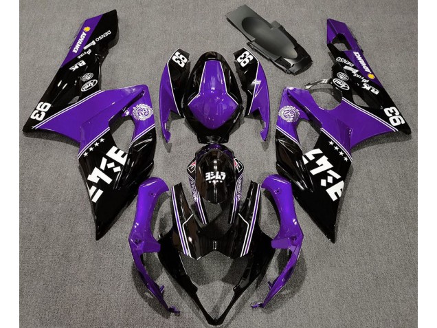 Aftermarket 2005-2006 Gloss Purple and Black Custom Suzuki GSXR 1000 Motorcycle Fairings Aftermarket 2005-2006 Gloss Purple and Black Custom Suzuki GSXR 1000 Motorcycle Fairings