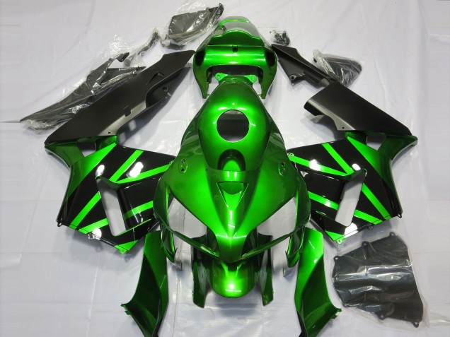 Aftermarket 2005-2006 Green and Black Honda CBR600RR Motorcycle Fairings Aftermarket 2005-2006 Green and Black Honda CBR600RR Motorcycle Fairings