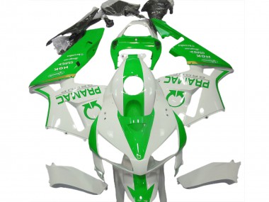 Aftermarket 2005-2006 Light Green and White Pramac Honda CBR600RR Motorcycle Fairings