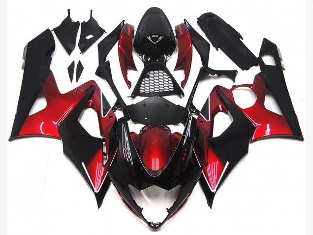 Aftermarket 2005-2006 Maroon red and Gloss Black Suzuki GSXR 1000 Motorcycle Fairings Aftermarket 2005-2006 Maroon red and Gloss Black Suzuki GSXR 1000 Motorcycle Fairings