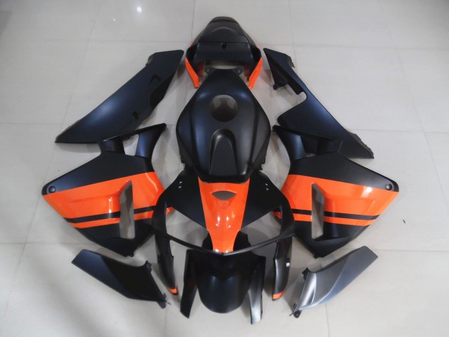 Aftermarket 2005-2006 Matte Black & Gloss Orange Honda CBR600RR Motorcycle Fairings Aftermarket 2005-2006 Matte Black & Gloss Orange Honda CBR600RR Motorcycle Fairings