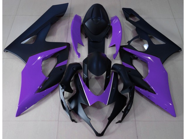 Aftermarket 2005-2006 Matte Black & Purple Suzuki GSXR 1000 Motorcycle Fairings