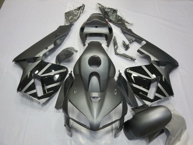Aftermarket 2005-2006 Matte Grey & Black Honda CBR600RR Motorcycle Fairings Aftermarket 2005-2006 Matte Grey & Black Honda CBR600RR Motorcycle Fairings