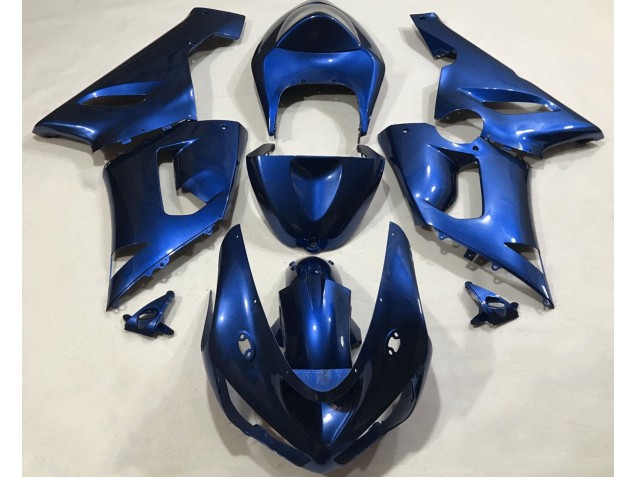 Aftermarket 2005-2006 Metallic Blue Kawasaki ZX6R Motorcycle Fairings Aftermarket 2005-2006 Metallic Blue Kawasaki ZX6R Motorcycle Fairings
