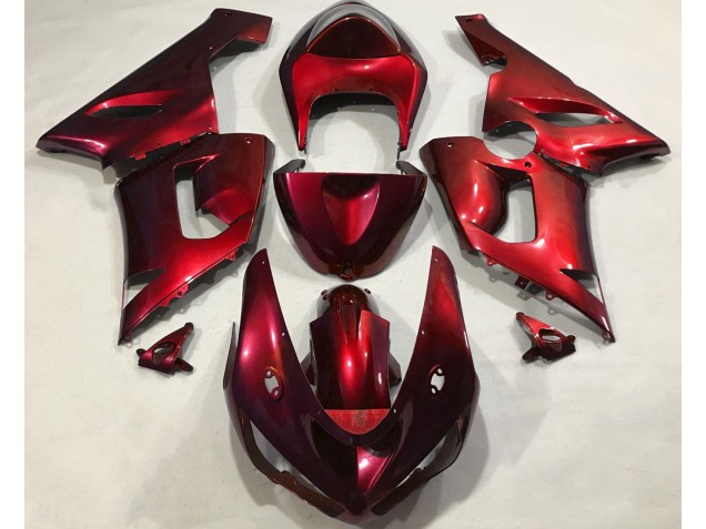 Aftermarket 2005-2006 Metallic Red Kawasaki ZX6R Motorcycle Fairings Aftermarket 2005-2006 Metallic Red Kawasaki ZX6R Motorcycle Fairings