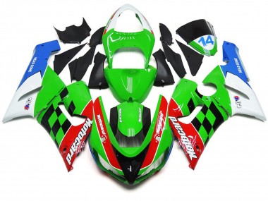 Aftermarket 2005-2006 Multi Color Check Kawasaki ZX6R Motorcycle Fairings