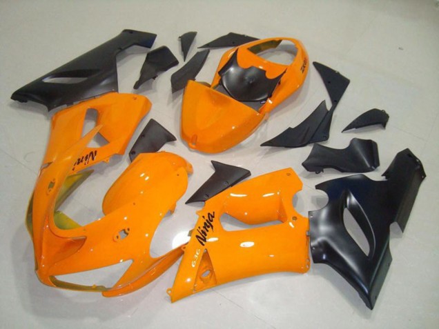 Aftermarket 2005-2006 Orange Black Kawasaki ZX6R Motorcycle Fairings Aftermarket 2005-2006 Orange Black Kawasaki ZX6R Motorcycle Fairings