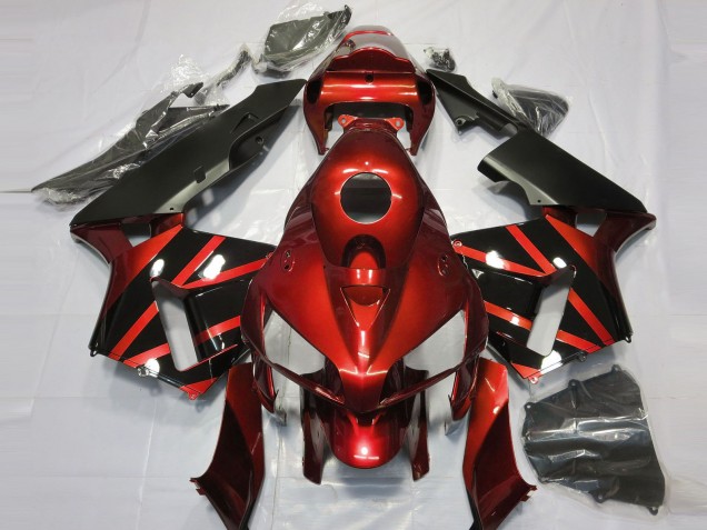 Aftermarket 2005-2006 Red & Gloss Black Design Honda CBR600RR Motorcycle Fairings Aftermarket 2005-2006 Red & Gloss Black Design Honda CBR600RR Motorcycle Fairings