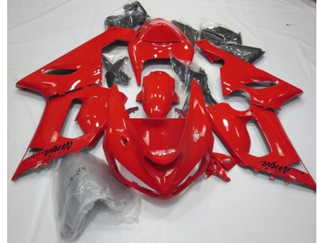 Aftermarket 2005-2006 Red Gloss Kawasaki ZX6R Motorcycle Fairings Aftermarket 2005-2006 Red Gloss Kawasaki ZX6R Motorcycle Fairings