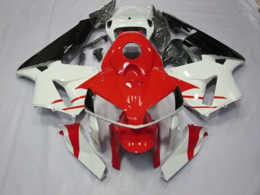 Aftermarket 2005-2006 Red and White Style Honda CBR600RR Motorcycle Fairings