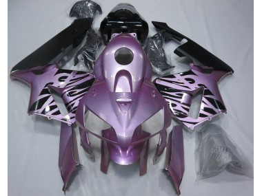 Aftermarket 2005-2006 Rose Purple Flame Honda CBR600RR Motorcycle Fairings
