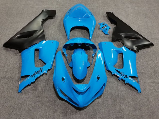 Aftermarket 2005-2006 Vibrant Blue Kawasaki ZX6R Motorcycle Fairings