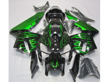 Aftermarket 2005-2006 Vibrant Green Flame Honda CBR600RR Motorcycle Fairings