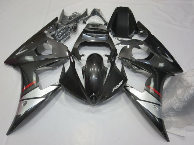 Aftermarket 2003-2005 Gunmetal Yamaha R6 Motorcycle Fairings Aftermarket 2003-2005 Gunmetal Yamaha R6 Motorcycle Fairings