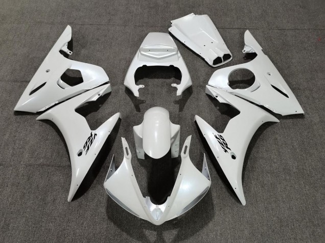 Aftermarket 2003-2005 Pearl White Yamaha R6 Motorcycle Fairings Aftermarket 2003-2005 Pearl White Yamaha R6 Motorcycle Fairings