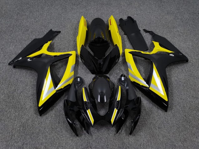 Aftermarket 2006-2007 Black and Yellow OEM Style Suzuki GSXR 600-750 Motorcycle Fairings Aftermarket 2006-2007 Black and Yellow OEM Style Suzuki GSXR 600-750 Motorcycle Fairings