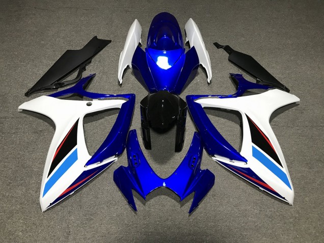 Aftermarket 2006-2007 Blue White and Black Suzuki GSXR 600-750 Motorcycle Fairings Aftermarket 2006-2007 Blue White and Black Suzuki GSXR 600-750 Motorcycle Fairings