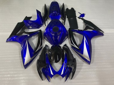 Aftermarket 2006-2007 Blue and Black Special Suzuki GSXR 600-750 Motorcycle Fairings