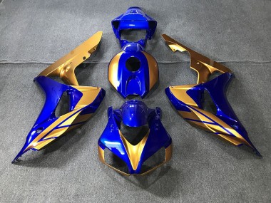 Aftermarket 2006-2007 Blue and Gold Honda CBR1000RR Motorcycle Fairings