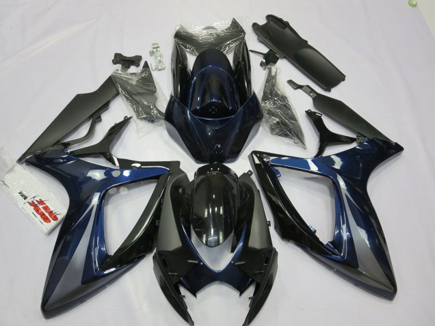 Aftermarket 2006-2007 Blue and Grey Suzuki GSXR 600-750 Motorcycle Fairings Aftermarket 2006-2007 Blue and Grey Suzuki GSXR 600-750 Motorcycle Fairings
