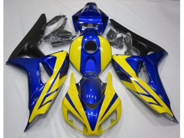 Aftermarket 2006-2007 Blue and Yellow Honda CBR1000RR Motorcycle Fairings