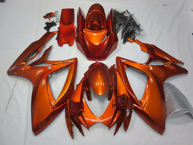 Aftermarket 2006-2007 Burnt Orange Suzuki GSXR 600-750 Motorcycle Fairings