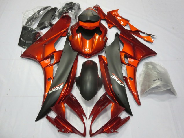 Aftermarket 2006-2007 Burnt Orange Yamaha R6 Motorcycle Fairings