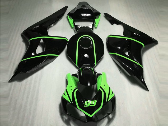 Aftermarket 2006-2007 Gloss Black High Viz Green Honda CBR1000RR Motorcycle Fairings Aftermarket 2006-2007 Gloss Black High Viz Green Honda CBR1000RR Motorcycle Fairings