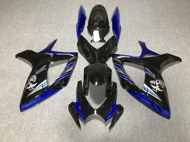 Aftermarket 2006-2007 Gloss Blue and Black Design Suzuki GSXR 600-750 Motorcycle Fairings Aftermarket 2006-2007 Gloss Blue and Black Design Suzuki GSXR 600-750 Motorcycle Fairings