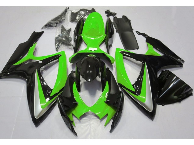 Aftermarket 2006-2007 Gloss Green Debadged Suzuki GSXR 600-750 Motorcycle Fairings Aftermarket 2006-2007 Gloss Green Debadged Suzuki GSXR 600-750 Motorcycle Fairings